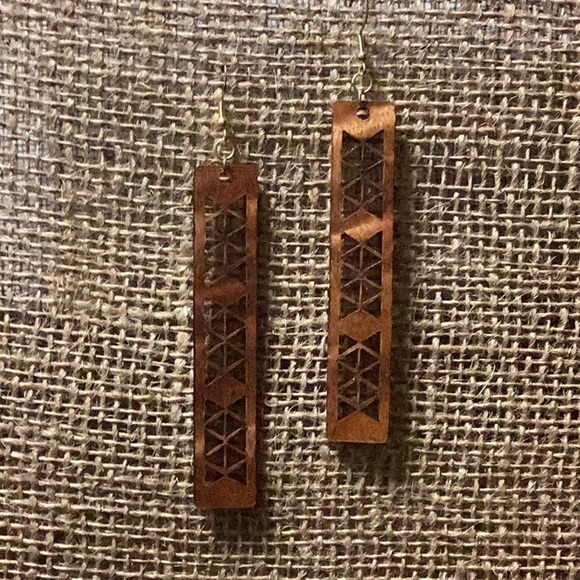 Koa Earrings - Picture 2 of 3
